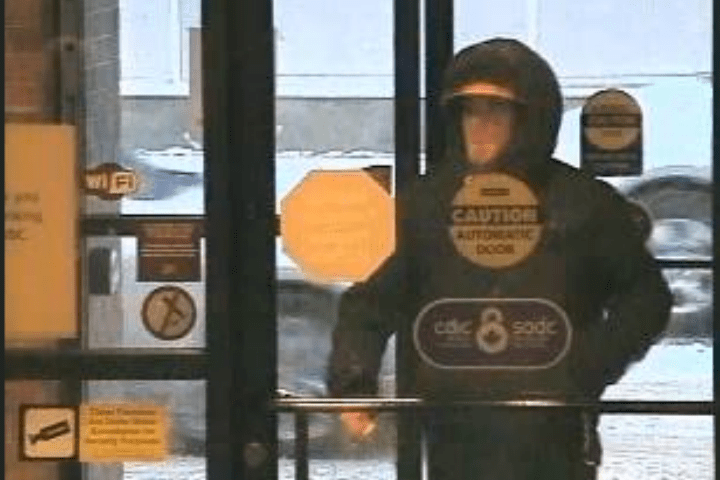 The suspect allegedly approached the teller, said he had a weapon and requested money.