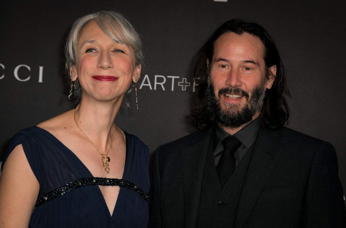 Keanu Reeves (R) and his girlfriend Alexandra Grant (L) at the 2019 LACMA Art + Film Gala at the Los Angeles County Museum of Art in Los Angeles, Calif., on Nov. 2, 2019.  