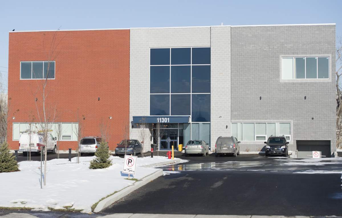 A building is shown in an industrial park in Montreal, Nov. 21, 2019, where it is believed that children attend a school run by a religious group.