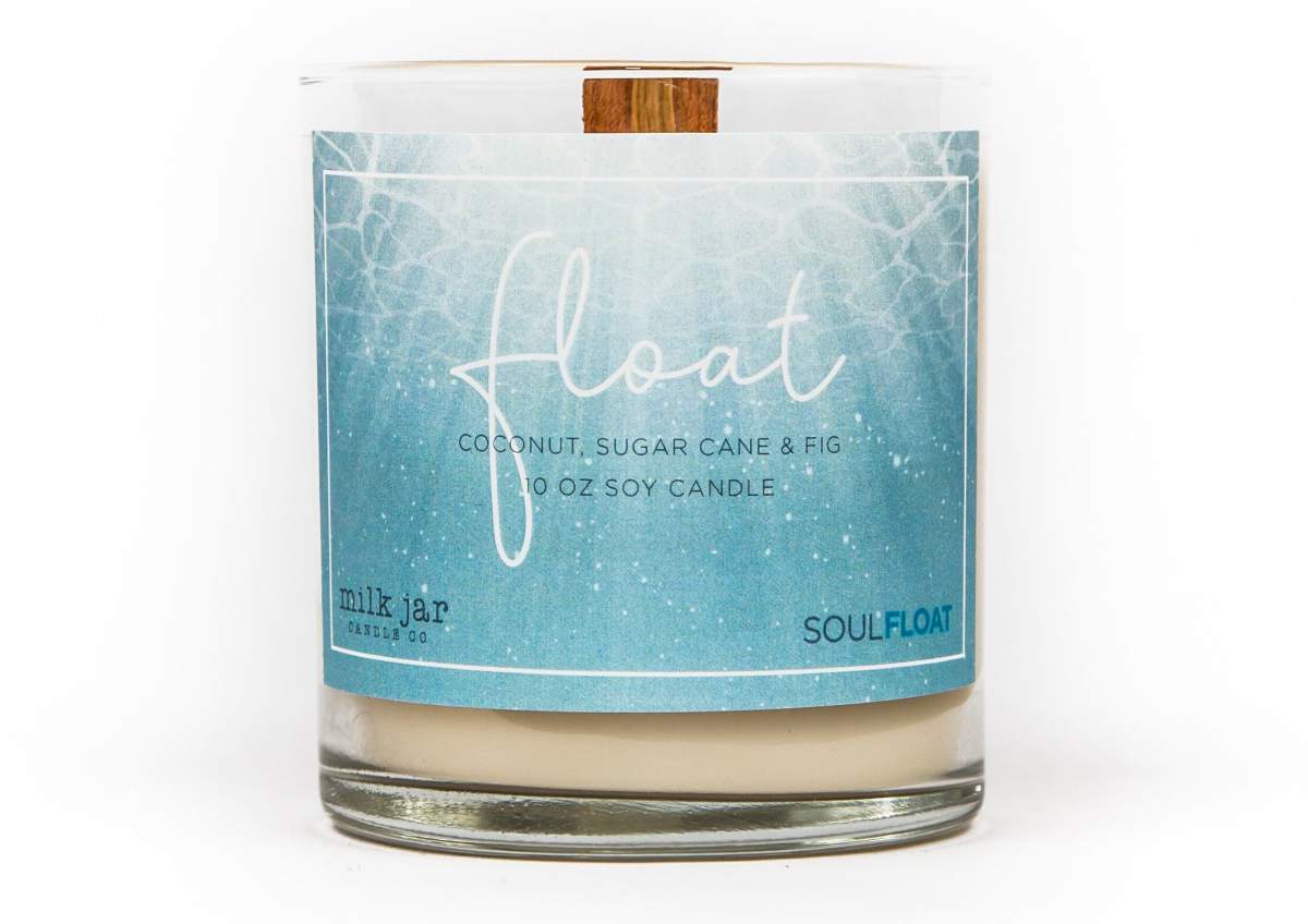 Milk Jar Co. float candle, $30, available at Milk Jar Co