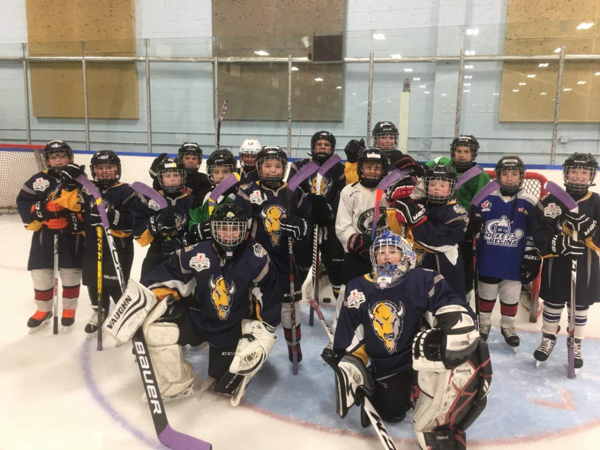 The Atom B Bisons donated their allowance and birthday money to the Hockey Fights Cancer campaign.