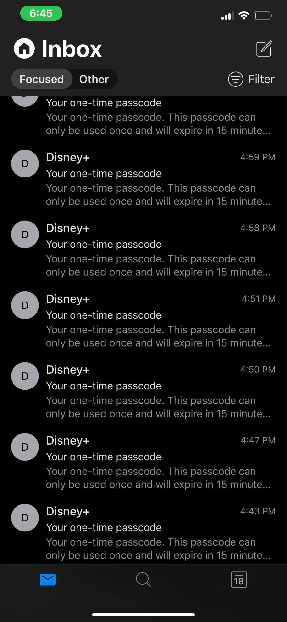 A screenshot of Blake Babin’s email provided to Global News after saying that his password had been changed multiple times by a hacker trying to access his account.