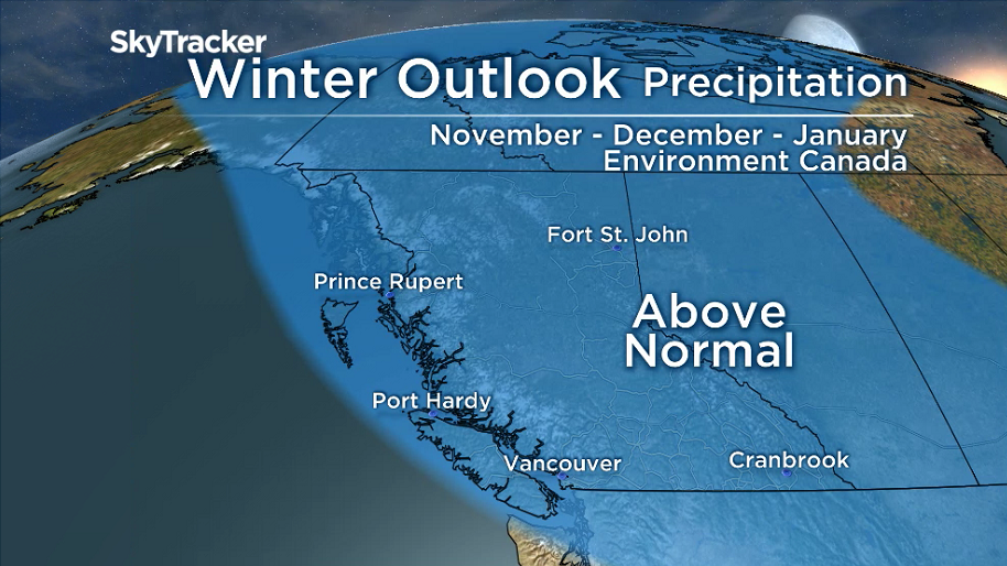Seasonal forecast for temperature by Environment Canada