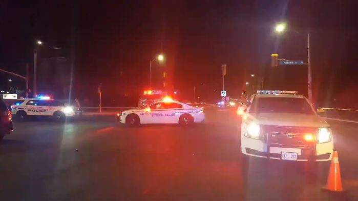 A male vehicle occupant has died after a two-vehicle crash in Whitby Monday evening.
