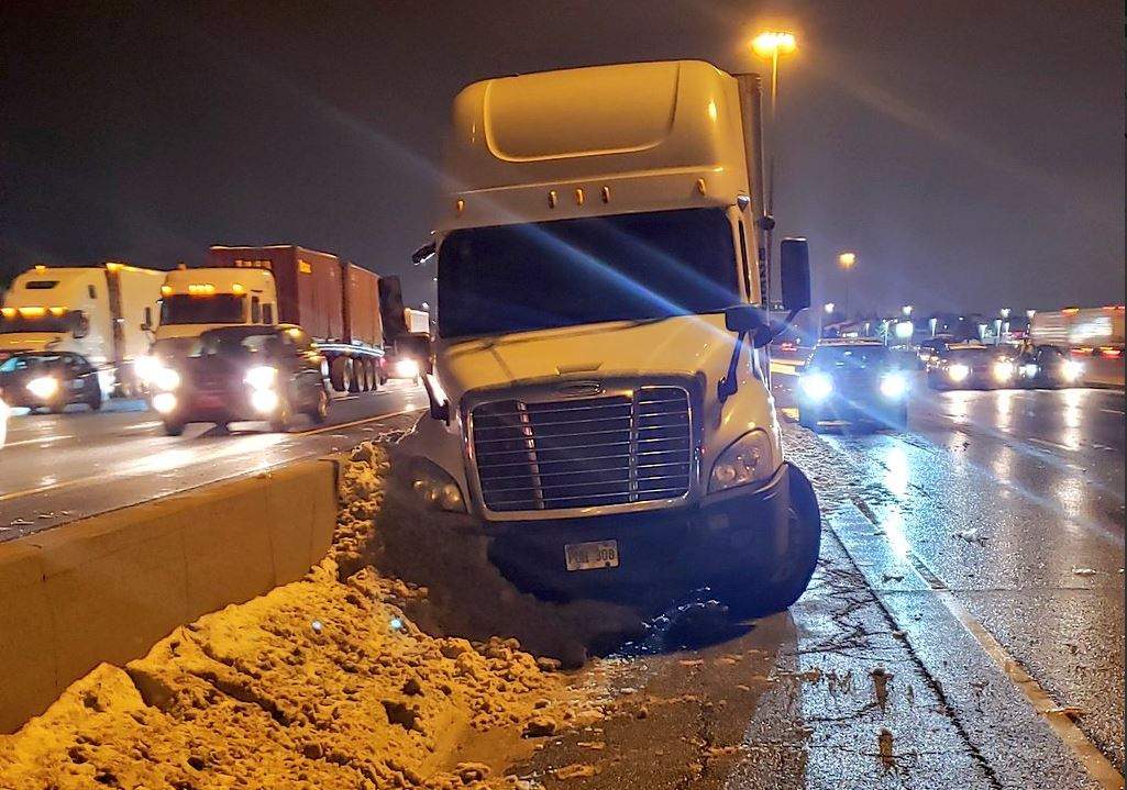 A tractor trailer was involved in a two-vehicle crash in Pickering Thursday evening.