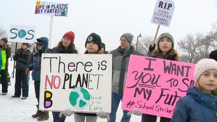 Regina students skipped school on Friday to demand tougher action on climate change at the Saskatchewan legislature.