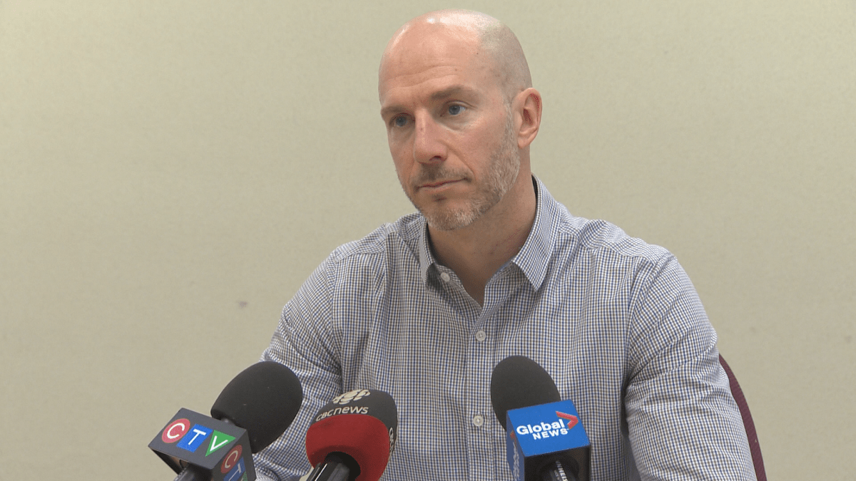 Dr. Yves Léger, a regional medical officer of health, at a news conference November 21