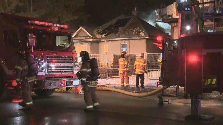 Edmonton firefighters were called to a fire at a vacant home in the area of 112 Avenue and 86 Street on Thursday night. 