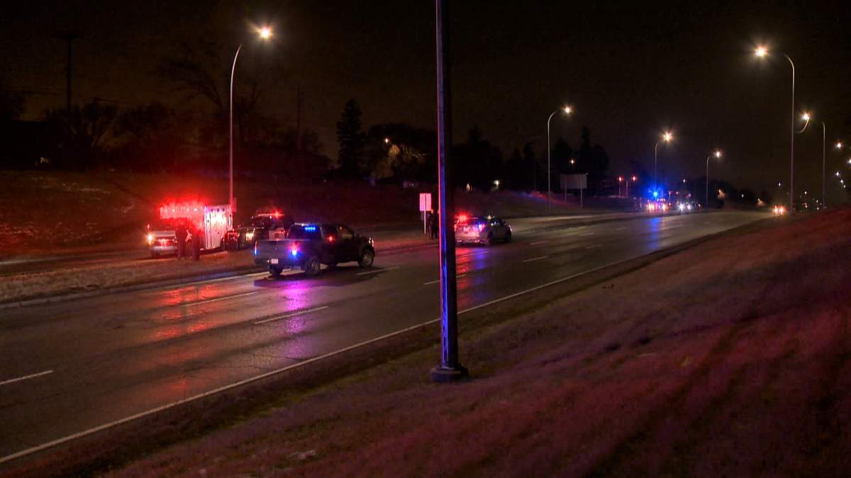Calgary police investigate a fatal crash on Tuesday, Nov. 5, 2019.