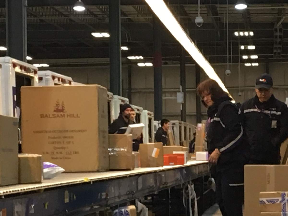 Staff at the Calgary FedEx hub gear up for a busy holiday season
