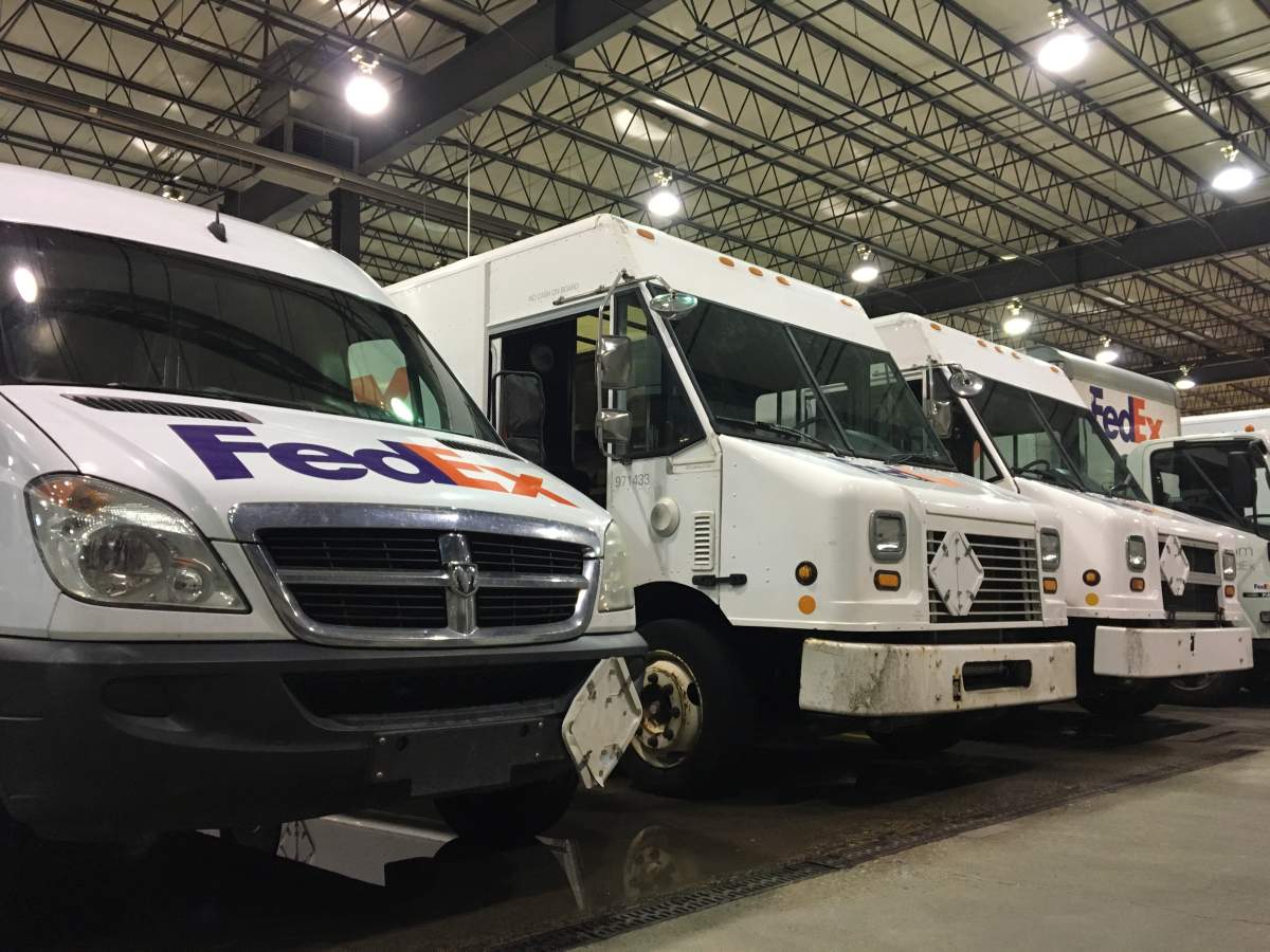 FedEx trucks get ready to hit the road in Calgary
