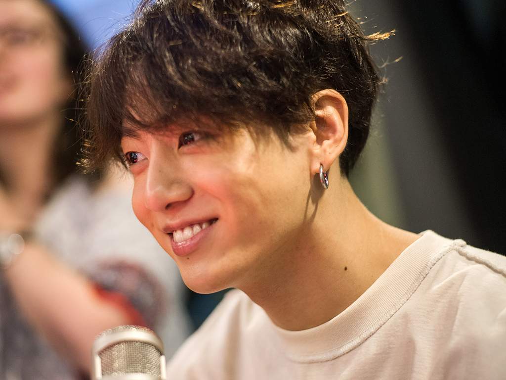 Jungkook of BTS visit The Elvis Duran Z100 Morning Show at Z100 Studio on April 12, 2019 in New York City.
