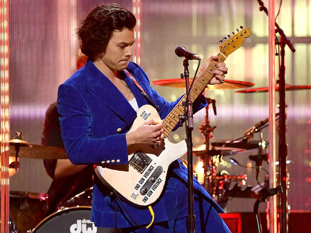 Harry Styles performs at the 2019 Rock & Roll Hall Of Fame Induction Ceremony at the Barclays Center on March 29, 2019, in New York City.