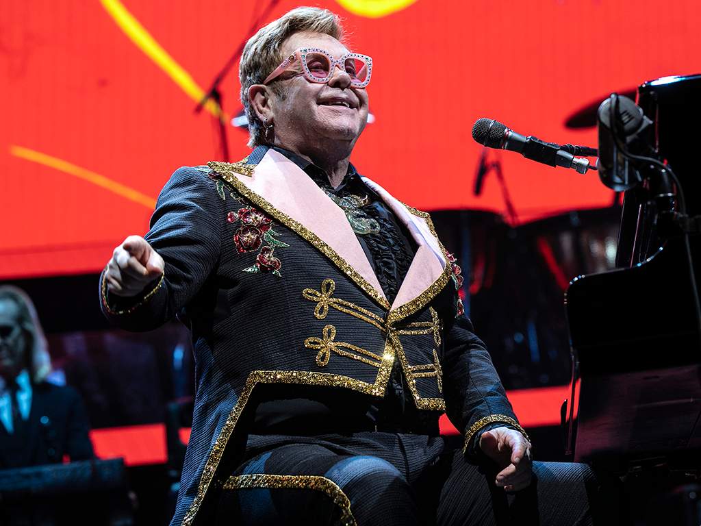 Elton John performs during the 'Farewell Yellow Brick Road' tour at the Spectrum Center  on Nov. 6, 2019 in Charlotte, N.C.