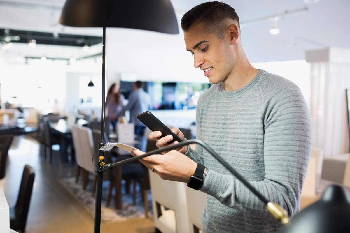 Taking a picture of a product tag is often a tell-tale sign of a showroom shopper, someone who checks out merchandise in store only to buy online.