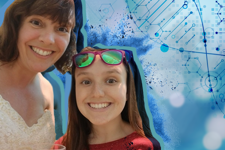 Lauralyn Johnston, who has the BRCA1 gene mutation, and her daugher Eria Byrne.