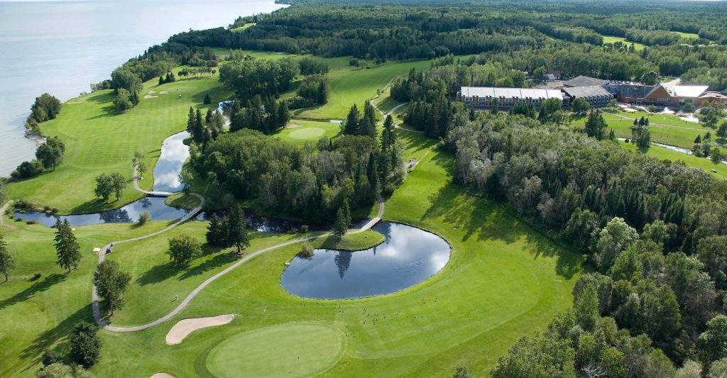 The golf course at Hecla Island.