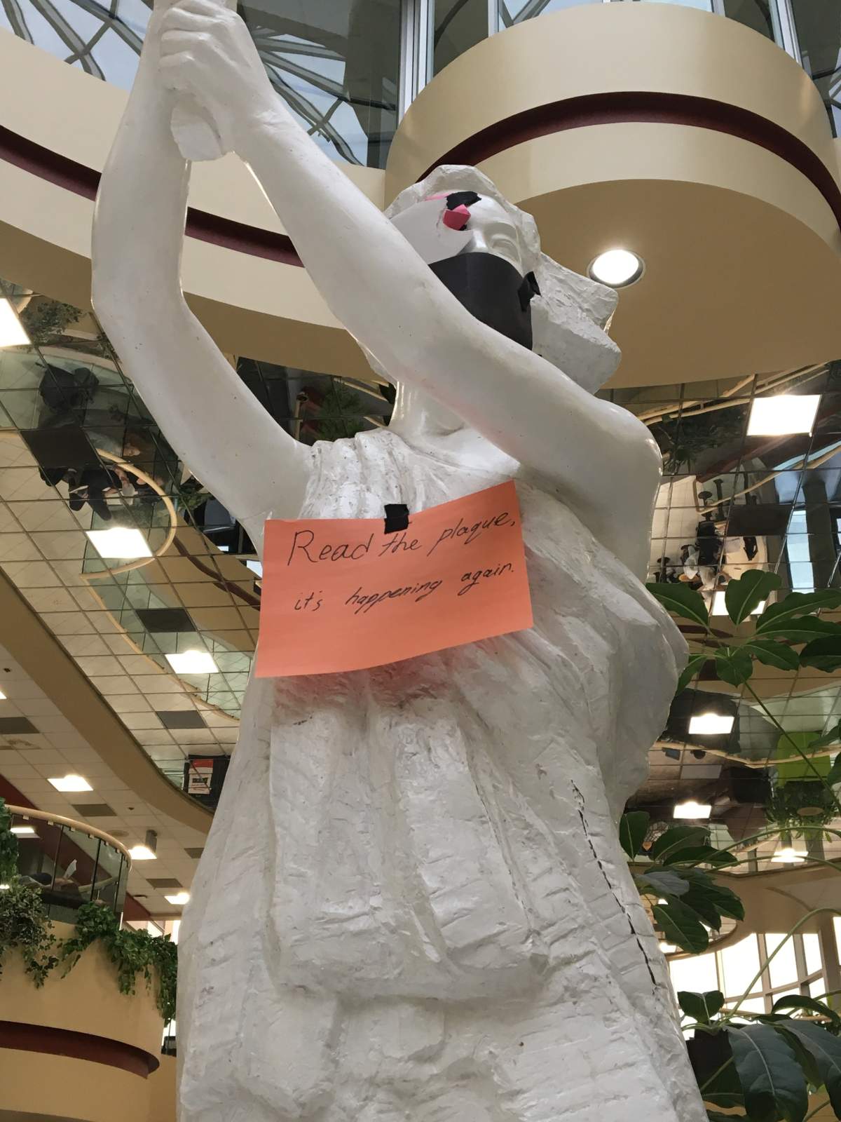 Goddess of Democracy at the University of Calgary campus.