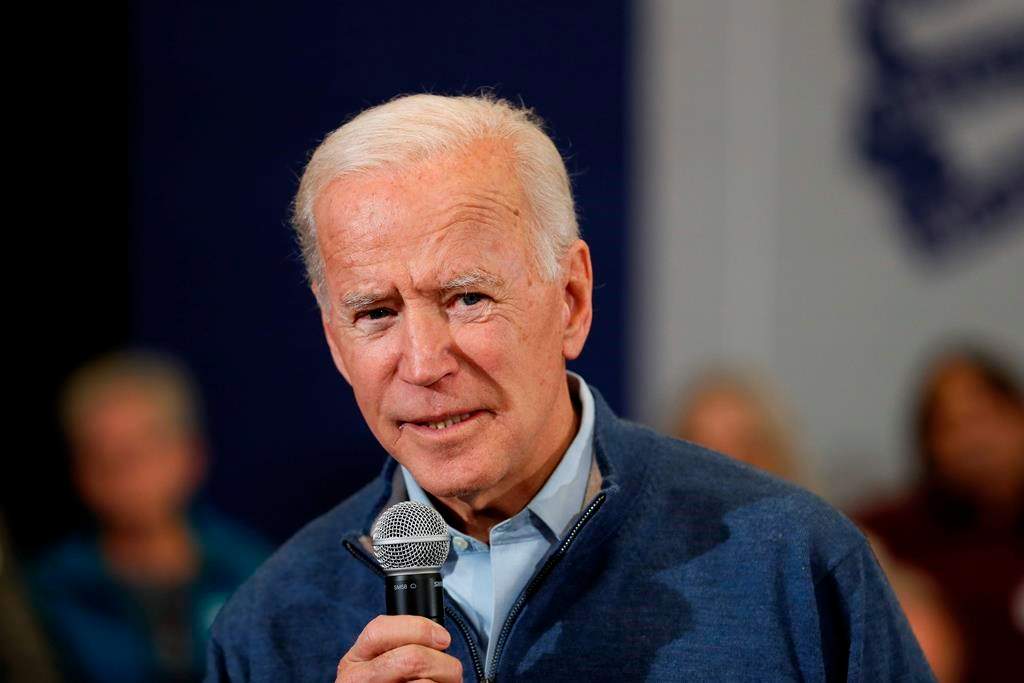 Democratic presidential candidate former Vice President Joe Biden speaks during a town hall meeting, Friday, Nov. 22, 2019, in Winterset, Iowa. (AP Photo/Charlie Neibergall)