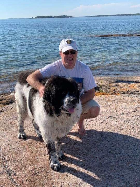 Graham Sirman and his dog