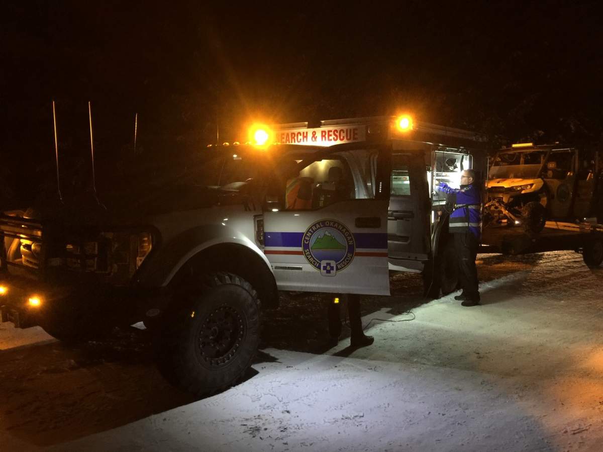 COSAR rescues missing hunters in the Big White area on Tuesday night.