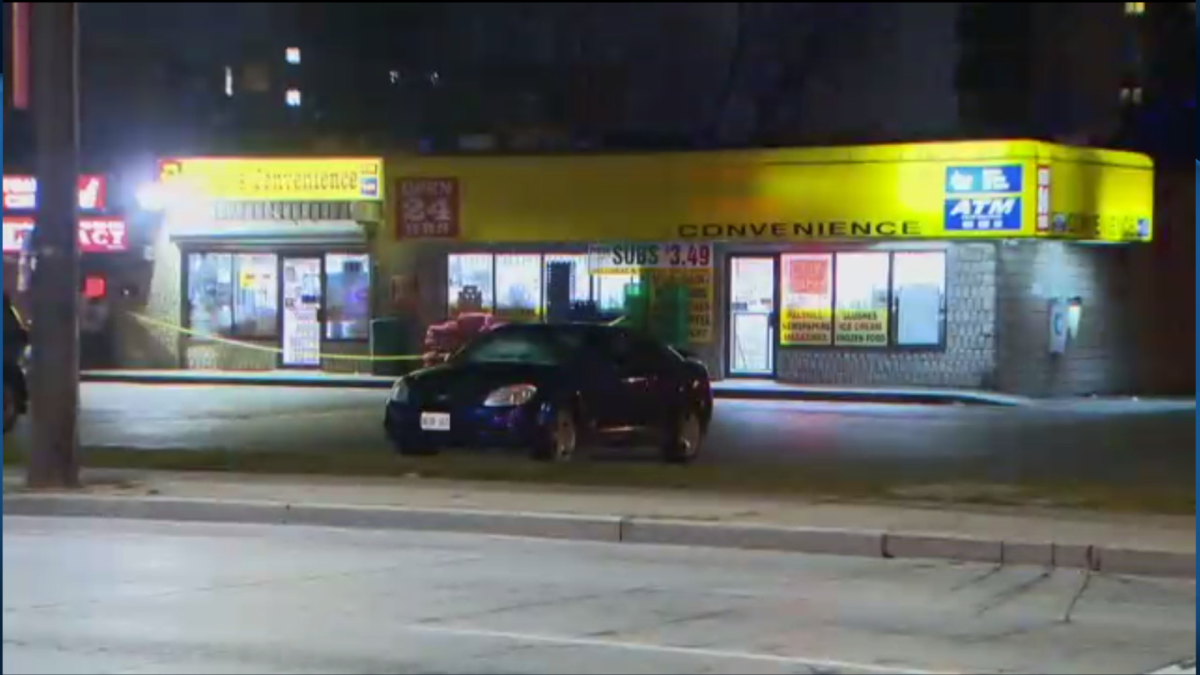 Hamilton police investigate the crime scene on Main Street East where Yosif Al-Hasnawi was shot on Dec. 2, 2017.