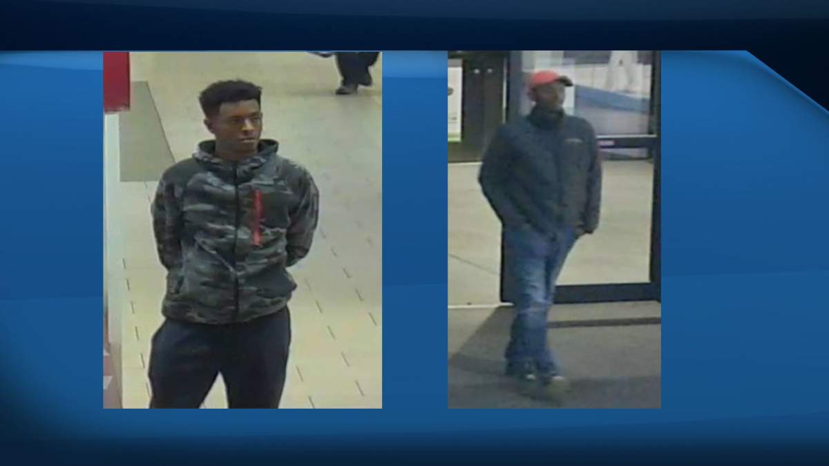 Edmonton police are looking to identify two suspects after a young girl reported being grabbed at Kingsway Mall.