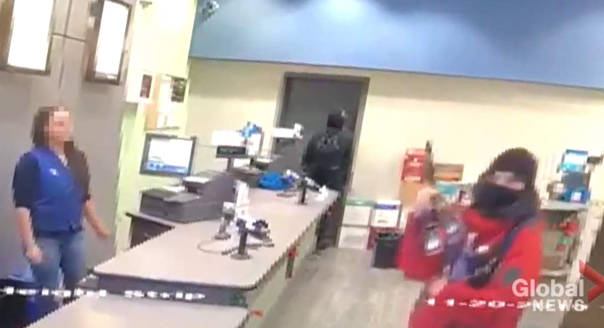 A pair of thieves were caught on video at the Tyndall Park Liquor Mart Wednesday.