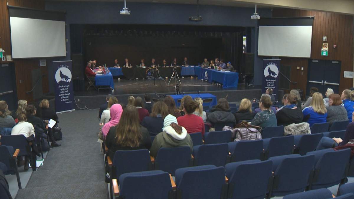Lester B. Pearson School Board hears final remarks from parents and community on the future of several schools. Tuesday November 26, 2019.