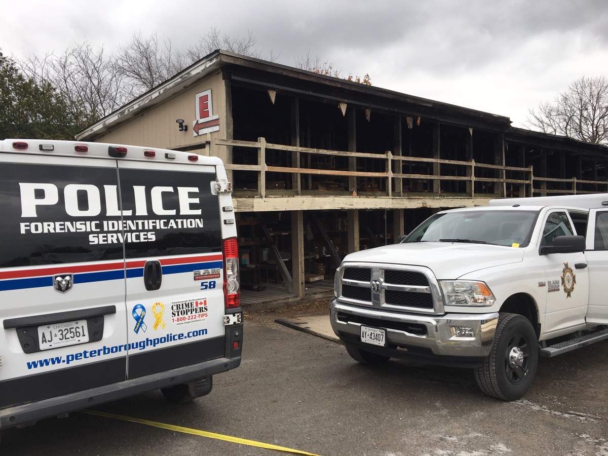 Peterborough police and the OFM are investigating a fire at a lumber yard at Merrett Home Hardware.