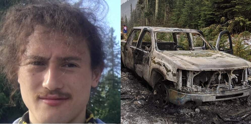 Marshal Iwaasa (left) and the truck found at the trail head to the Brian Waddington Hut near Pemberton, B.C., on Nov. 24.