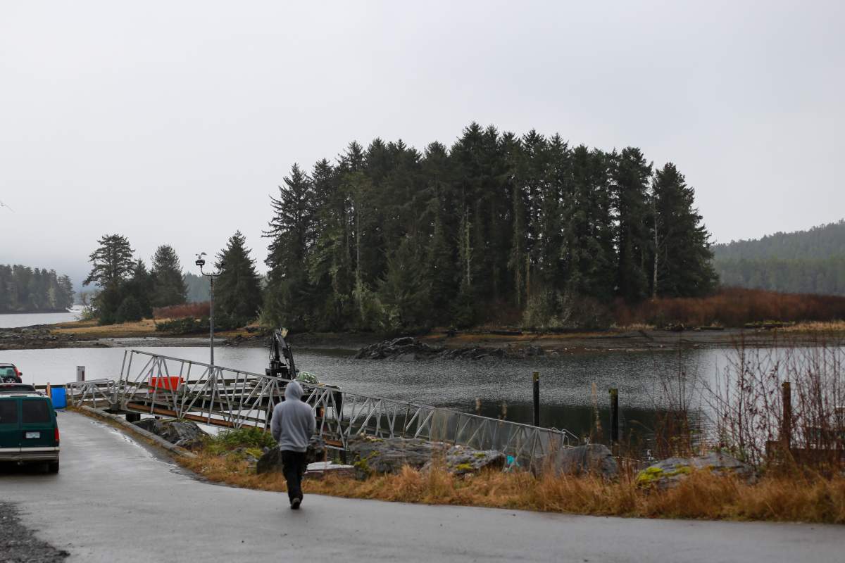 The dock at Metlakatla First Nation, which links to Prince Rupert by Ferry, as seen in December 2018.