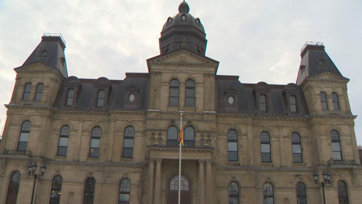 The New Brunswick legislature in Fredericton, N.B.