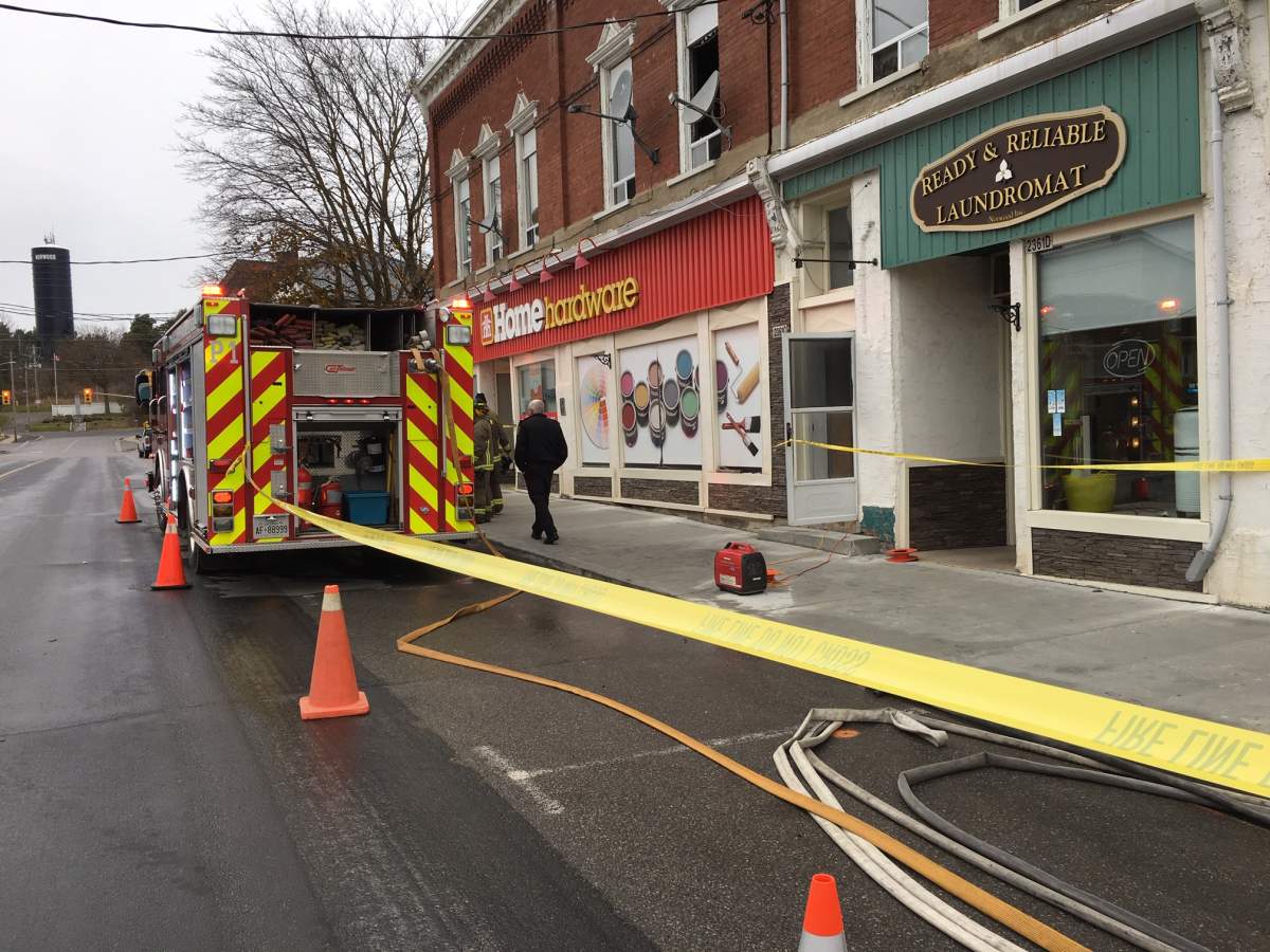 A fire at Norwood Home Hardware early Monday is under investigation.