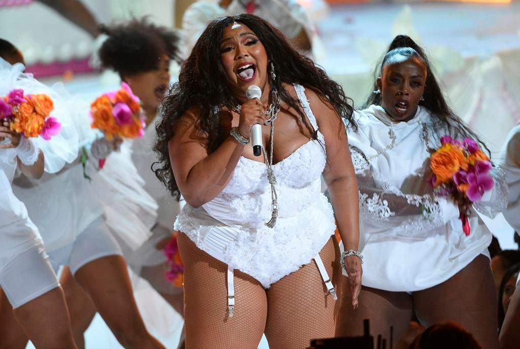 This June 23, 2019 file photo shows Lizzo performing at the BET Awards on Sunday, June 23, 2019 in Los Angeles.
