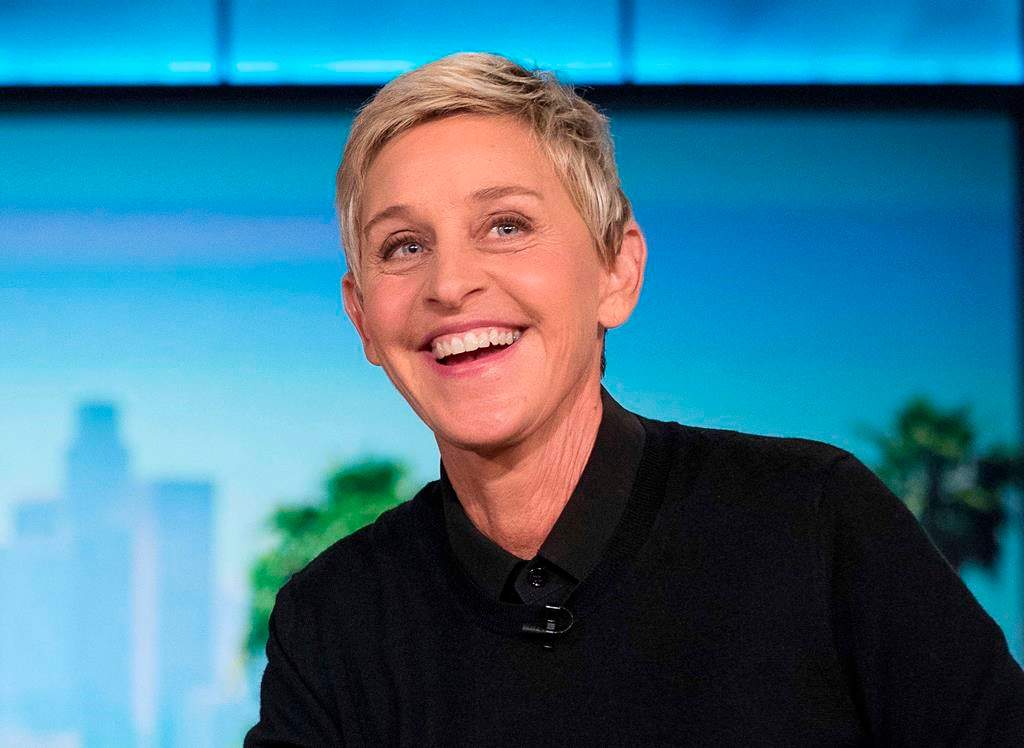Ellen DeGeneres appears during a commercial break at a taping of 'The Ellen Show' in Burbank, Calif.