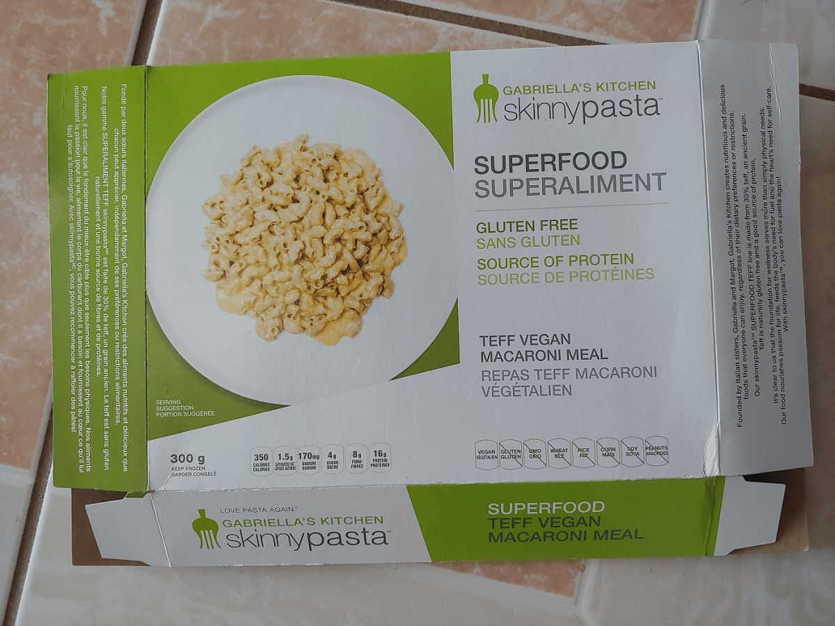 Gabriella's Kitchen Skinny Pasta brand Teff Vegan Macaroni Meal (300 g) is being recalled due to undeclared milk.