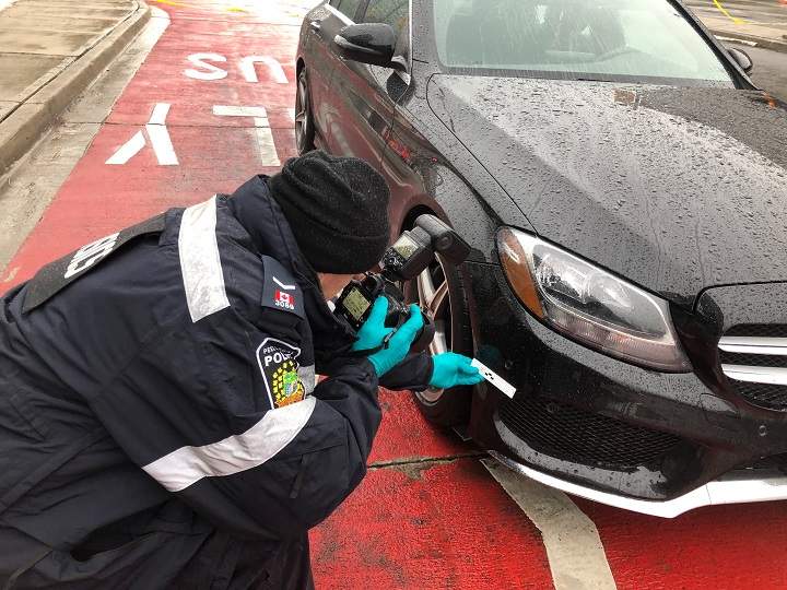 Peel Regional Police investigating after a man was hit by a car on Monday morning in Mississauga.
