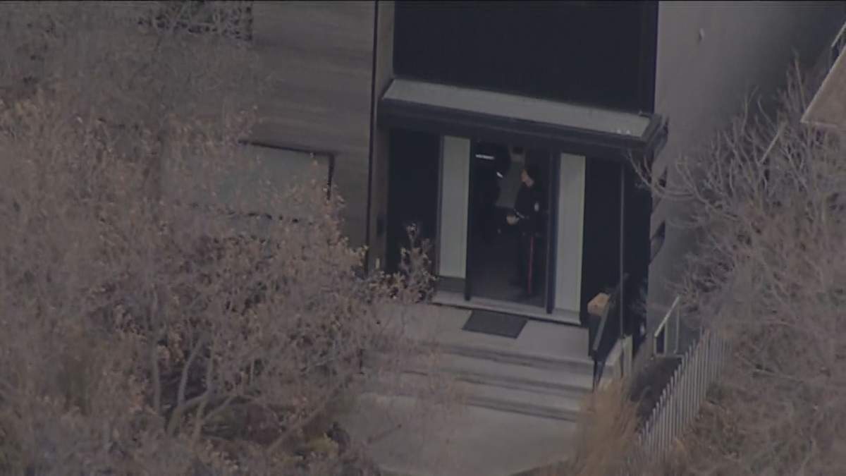 Police were seen speaking to people on Sunday, Nov. 3, in homes near where the shooting happened.
