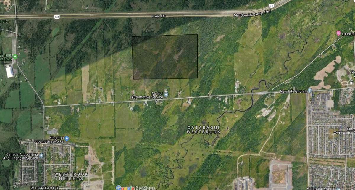 From the description given by police, this is the rough area where the plane went down in Kingston on Thursday evening.
