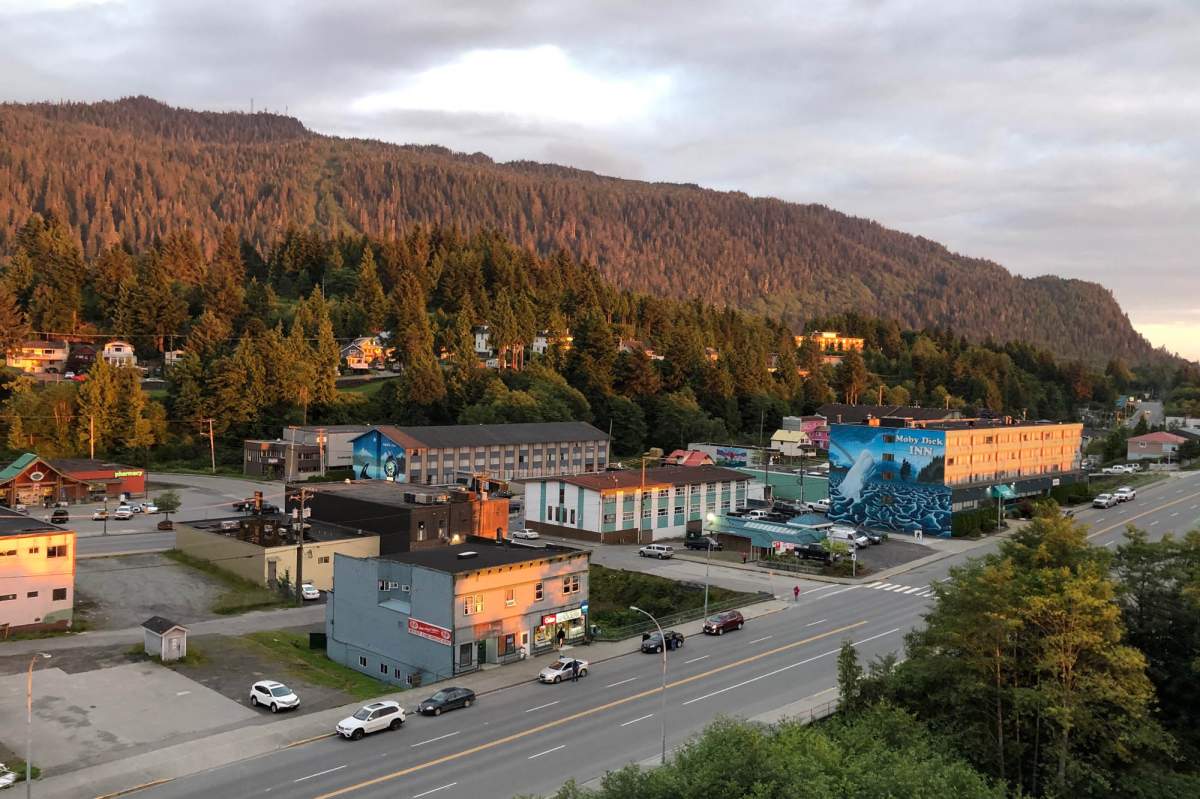The sun sets over Prince Rupert, B.C., on July 19, 2019