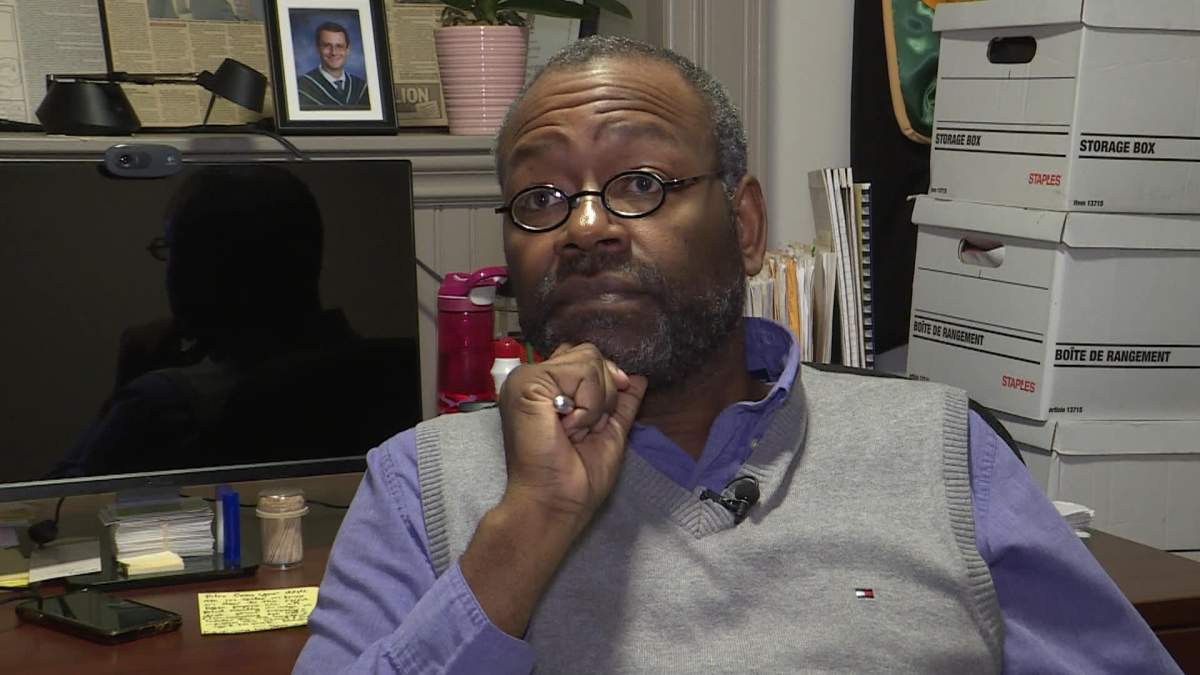 Robert Wright of the Nova Scotia Decade for People of African Descent Coalition says he’s more concerned with reparations for the community than he is with reprimanding police officers for historical street checks. He’s seen here in his Halifax office on Nov. 19, 2019.