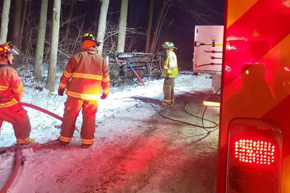 Emergency services were called to Perth Line 16 between Perth Road 163 and Perth Road 143 at around 6:20 a.m. 