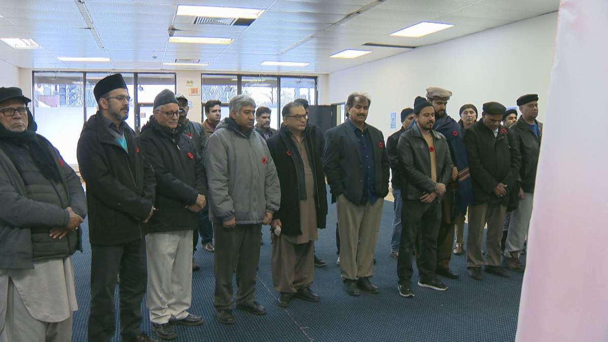 Saint-Michel's Muslim community honoured veterans during an early Remembrance Day ceremony. Friday November 08, 2019.