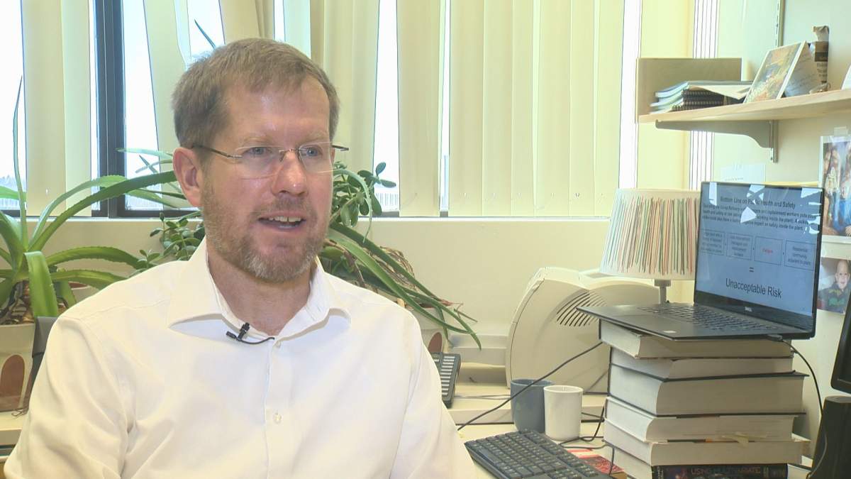 Sean Tucker, associate professor of Occupation, Health and Safety at the U of R, aims to educate people about the health and safety at the Co-op Refinery.