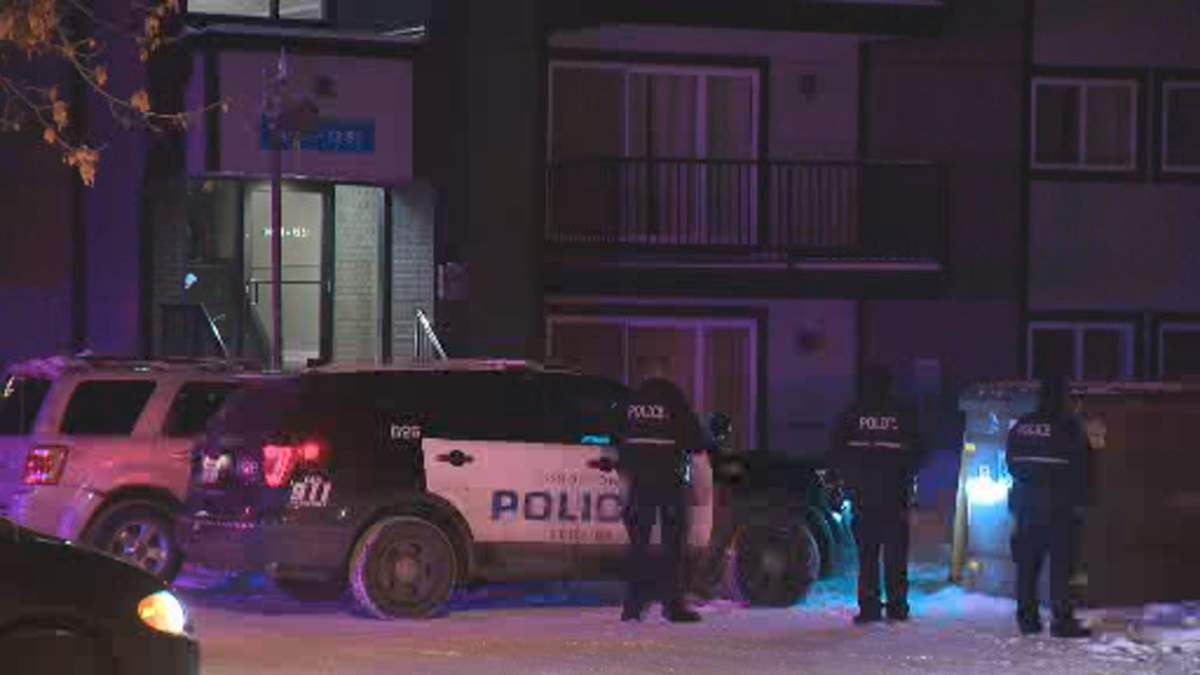 Several police vehicles with lights flashing responded to a call on 72 Street and 149 Avenue on Monday, Nov. 11, 2019.