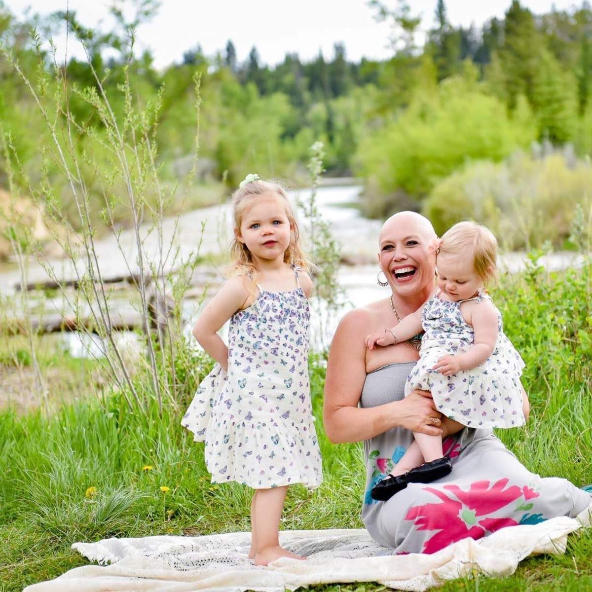 Tina and her daughters.