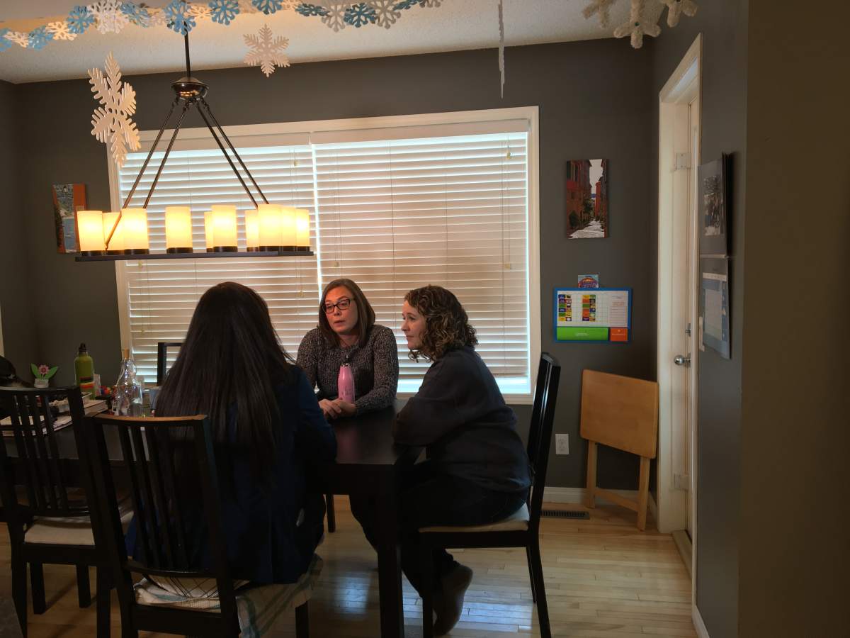 Tina with friends Courtney and Trixi.