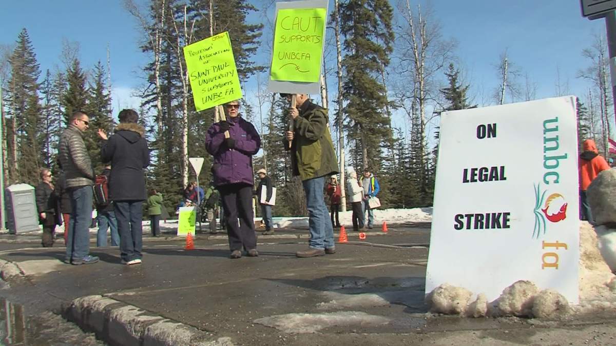 Faculty at the University of Northern British Columbia walked off the job on Thursday. 