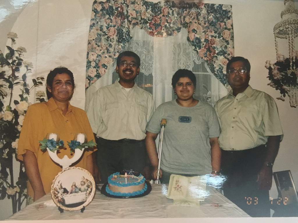 Vinesha and her family.